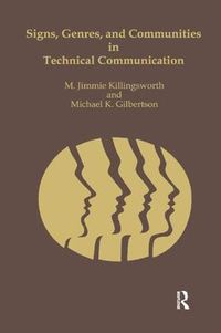 Cover image for Signs, Genres, and Communities in Technical Communication