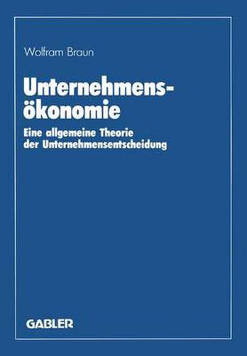 Cover image for Unternehmensokonomie