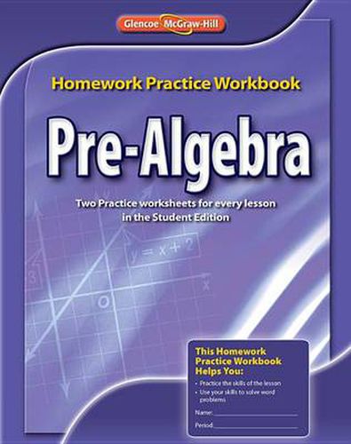 Cover image for Pre-Algebra Homework Practice Workbook