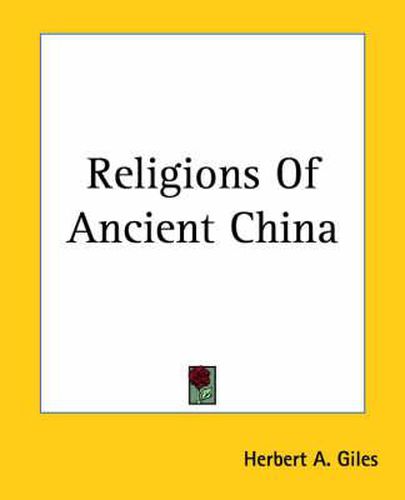 Cover image for Religions Of Ancient China