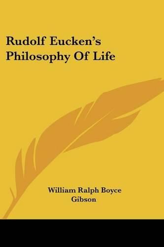 Cover image for Rudolf Eucken's Philosophy of Life