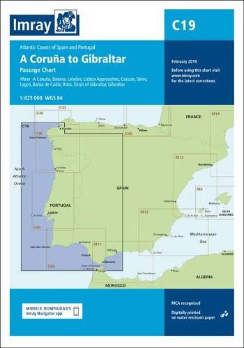 Cover image for Imray Chart C19: A Coruna to Gibraltar