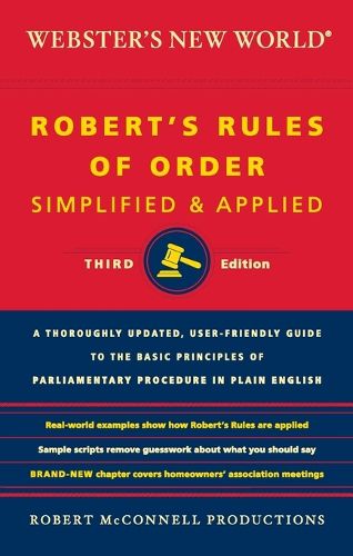 Cover image for Webster's New World Robert's Rules Of Order Simplified And A
