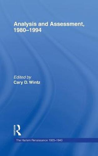 Cover image for Analysis and Assessment, 1980-1994