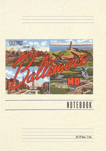 Cover image for Vintage Lined Notebook Greetings from Baltimore