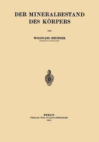 Cover image for Der Mineralbestand Des Koerpers