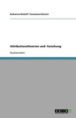 Cover image for Attributionstheorien und -forschung