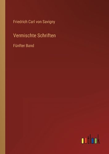 Cover image for Vermischte Schriften