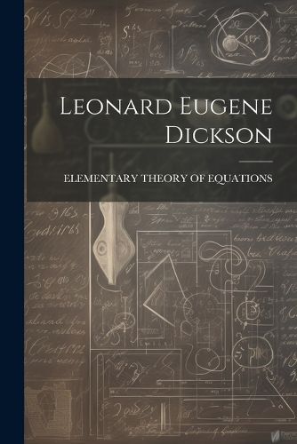 Cover image for Leonard Eugene Dickson