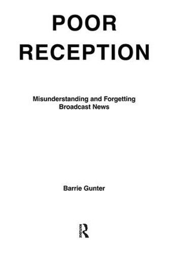 Cover image for Poor Reception: Misunderstanding and Forgetting Broadcast News