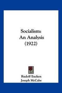 Cover image for Socialism: An Analysis (1922)