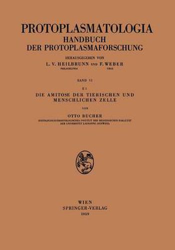 Cover image for Die Amitose Der Tierischen Und Menschlichen Zelle