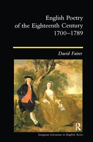 Cover image for English Poetry of the Eighteenth Century, 1700-1789