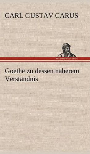 Cover image for Goethe Zu Dessen Naherem Verstandnis