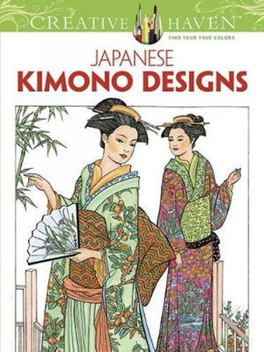 Cover image for Creative Haven Japanese Kimono Designs Coloring Book