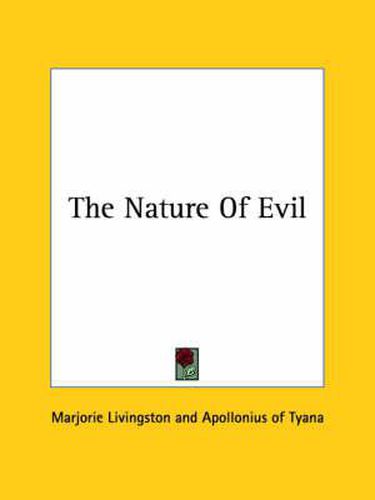 Cover image for The Nature of Evil