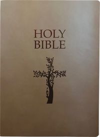 Cover image for KJV Holy Bible, Cross Design, Large Print, Coffee Ultrasoft