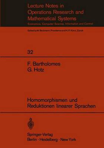 Cover image for Homomorphismen und Reduktionen Linearer Sprachen