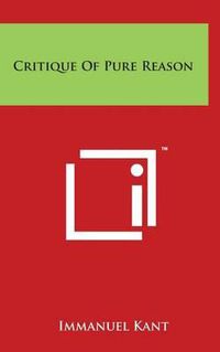 Cover image for Critique Of Pure Reason