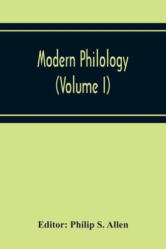 Cover image for Modern Philology (Volume I)