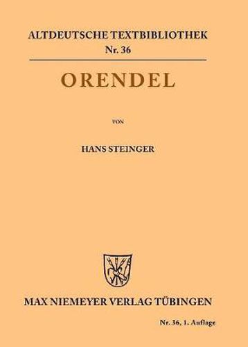 Cover image for Orendel