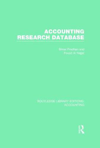 Cover image for Accounting Research Database (RLE Accounting)