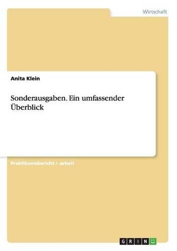 Cover image for Sonderausgaben. Ein Umfassender Uberblick