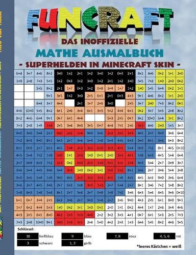 Funcraft - Das inoffizielle Mathe Ausmalbuch: Superhelden im Minecraft Skin (Superman Cover)