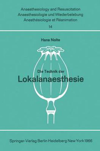 Cover image for Die Technik der Lokalanaesthesie