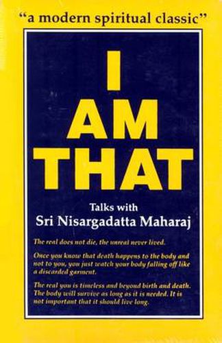 Cover image for I am That: Talks with Sri Nisargadatta Maharaj