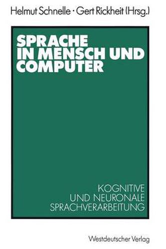 Cover image for Sprache in Mensch Und Computer: Kognitive Und Neuronale Sprachverarbeitung