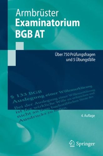 Cover image for Examinatorium BGB AT: UEber 750 Prufungsfragen und 5 UEbungsfalle