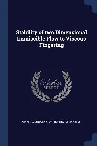 Cover image for Stability of Two Dimensional Immiscible Flow to Viscous Fingering