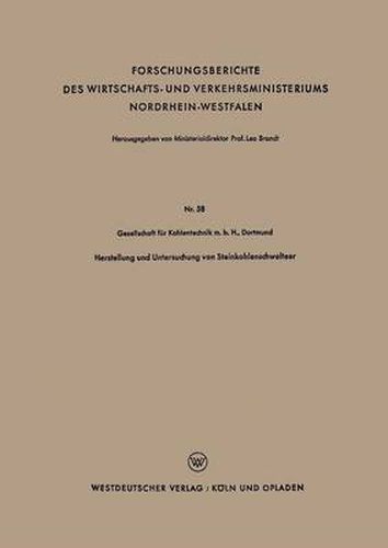 Cover image for Herstellung Und Untersuchung Von Steinkohlenschwelteer