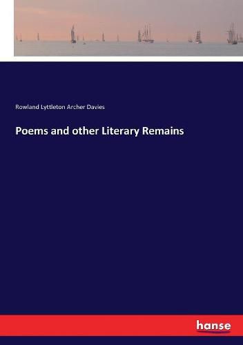 Cover image for Poems and other Literary Remains