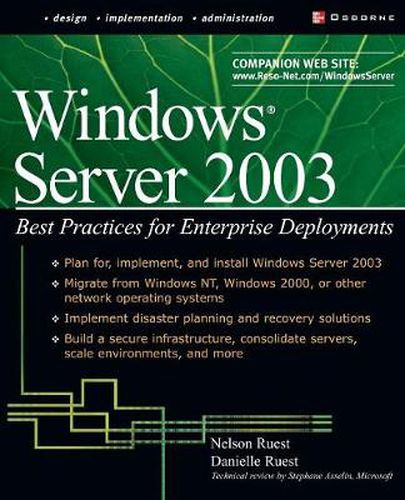 Cover image for Windows Server 2003: Best Practices for Enterprise Deployments