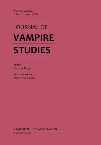 Cover image for Journal of Vampire Studies: Vol. 1, No. 2 (2021)