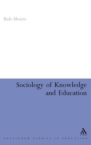 Cover image for Sociology of Knowledge and Education