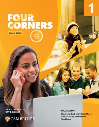 Cover image for Four Corners Level 1 Full Contact with Digital Pack