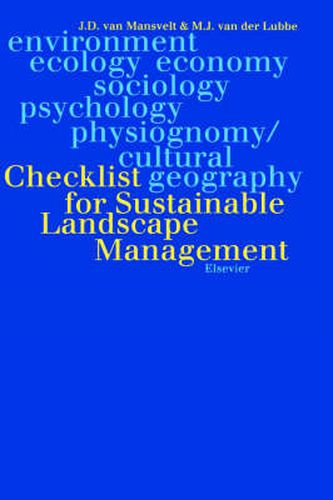 Cover image for Checklist for Sustainable Landscape Management: Final Report of the EU Concerted Action AIR3-CT93-1210