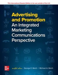 Cover image for ISE Advertising and Promotion: An Integrated Marketing Communications Perspective