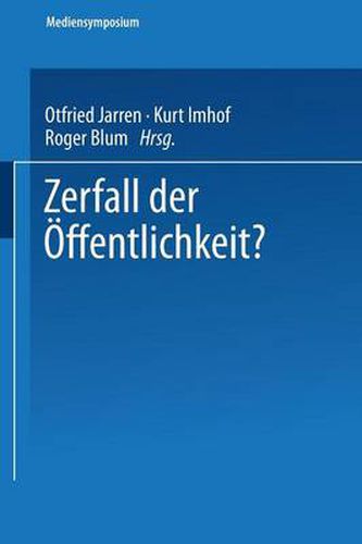 Cover image for Zerfall Der OEffentlichkeit?