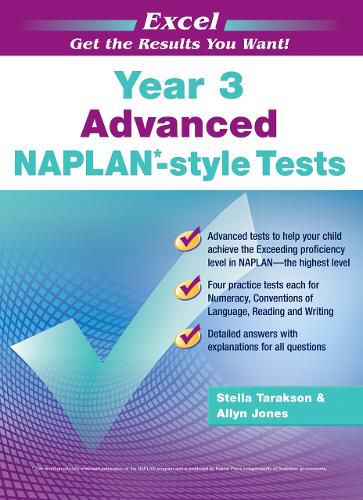 Cover image for Excel Advanced NAPLAN-style Tests Year 3