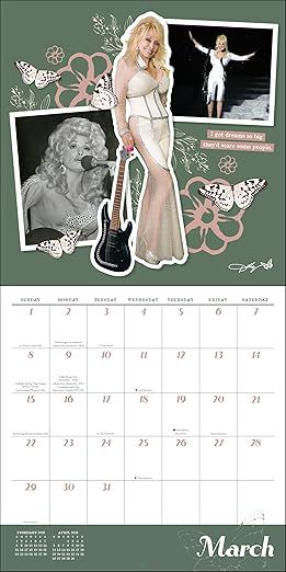Dolly Parton 2026 Wall Calendar