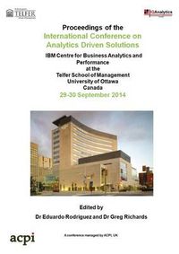 Cover image for The Proceedings of the International Conference on Analytics Driven Solutions