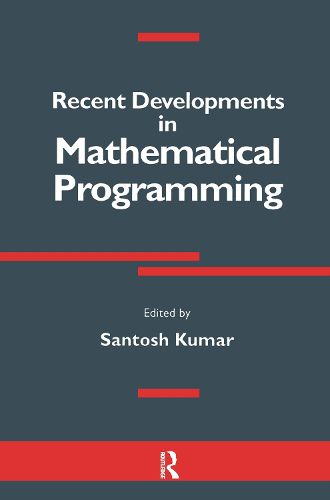 Cover image for Recent Developments in Mathematical Programming: On behalf of the Australian Society for Operations Research