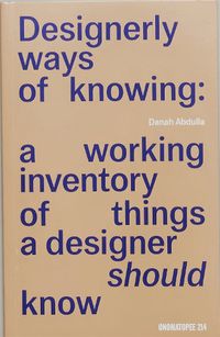 Cover image for Designerly Ways of Knowing: A Working Inventory of Things a Designer Should Know