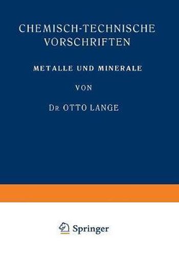 Cover image for Metalle Und Minerale