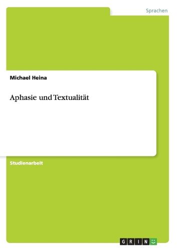 Cover image for Aphasie und Textualitat