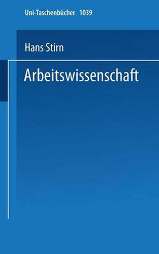 Cover image for Arbeitswissenschaft: Grundlagen -- Abgrenzungen -- Probleme